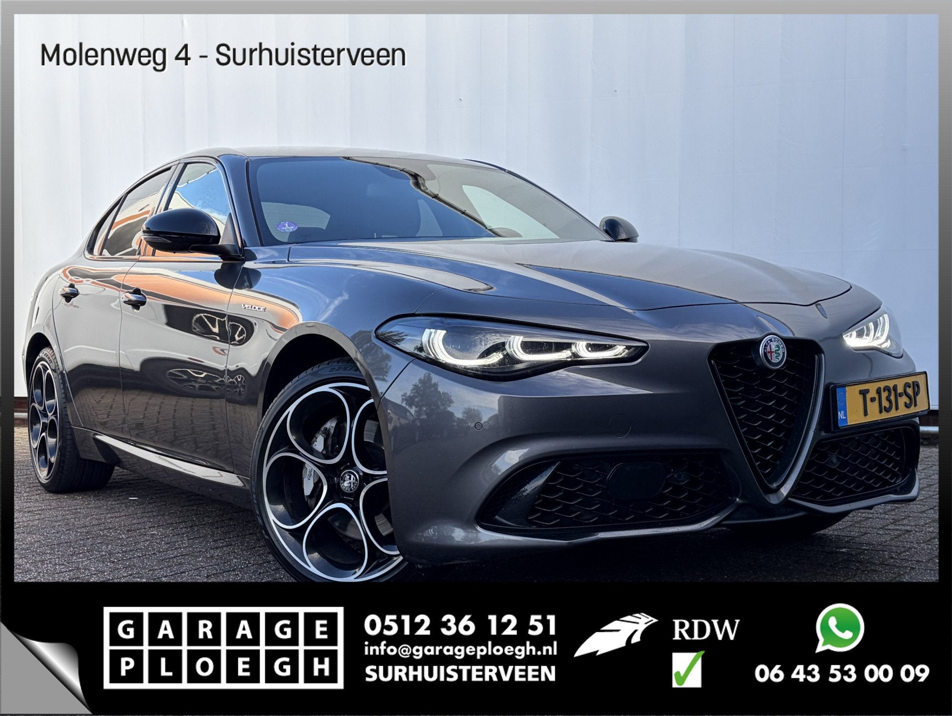 Alfa Romeo Giulia 2.0 T 281pk GME AWD Veloce Carplay Leer St, Auto's, 745 kg, Euro 6, Bedrijf, Vierwielaandrijving