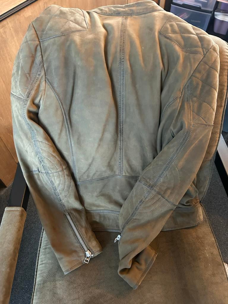 Nieuwe Goosecraft Brentwood Biker Sheep Nubuck Dark Olive, Ophalen, Nieuw, Maat 48/50 (M), Groen