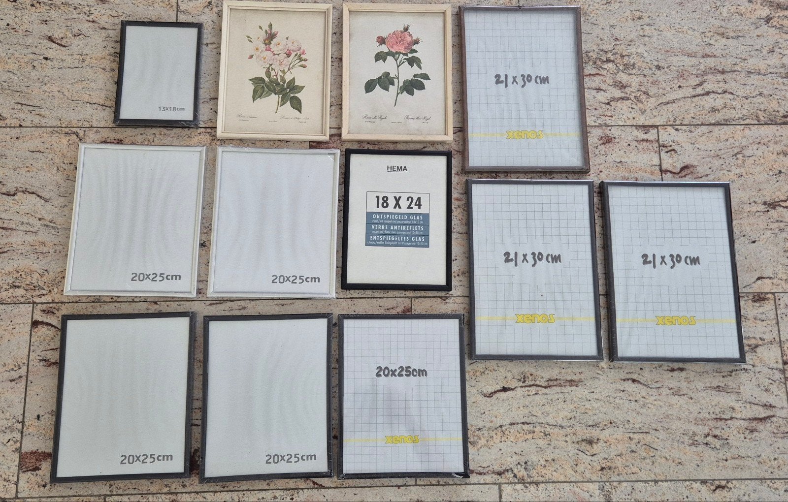 12 Nieuwe fotolijsten in diverse maten, Huis en Inrichting, Ophalen of Verzenden, Nieuw, Met glas, Fotolijst