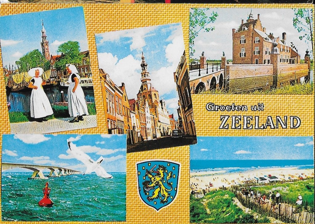 Ch502 Gelopen ansichtkaart groeten uit zeeland, Ophalen of Verzenden, 1980 tot heden, Gelopen, Zeeland