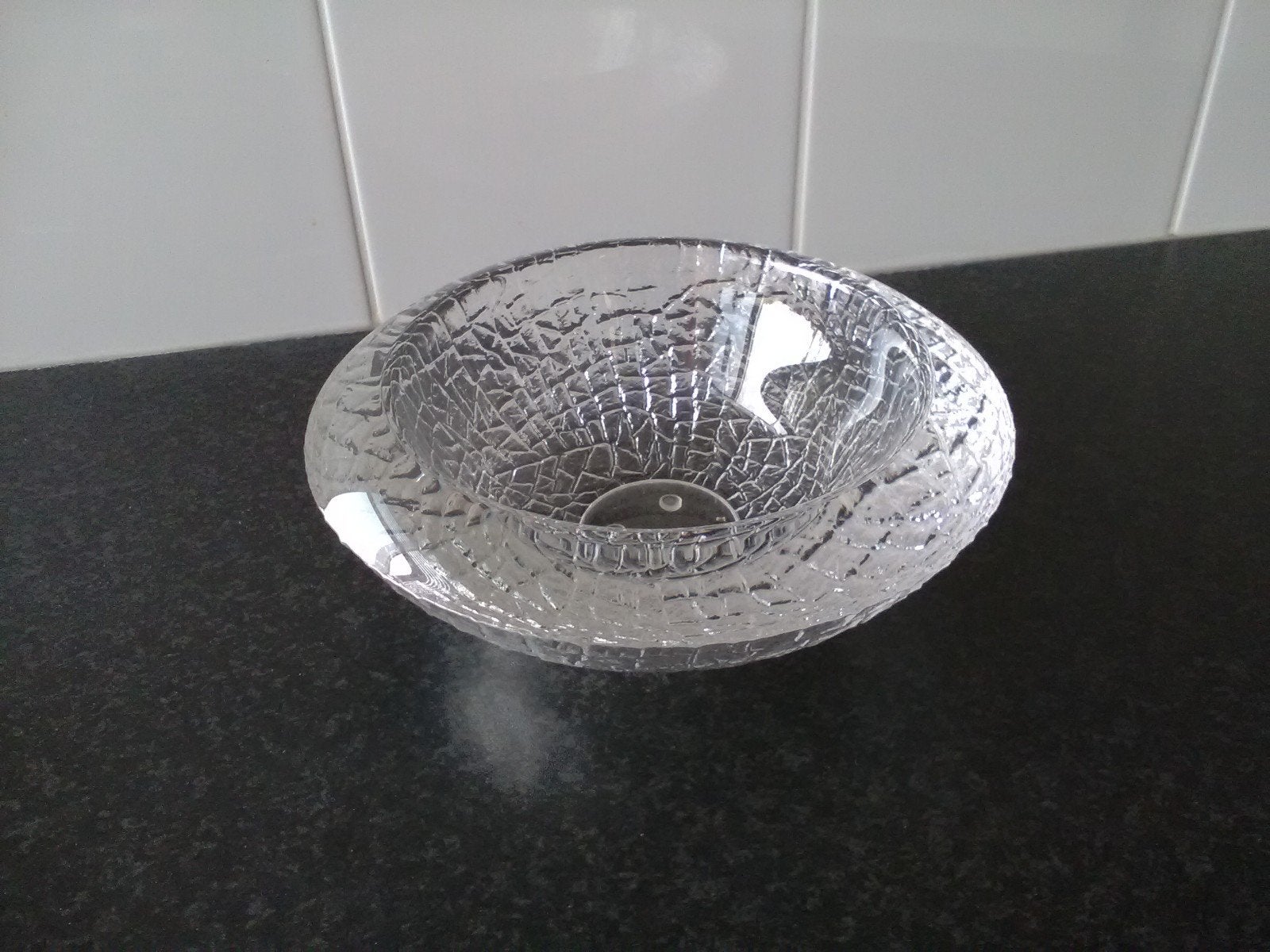 Grote orrefors discus LH4831-13  design schaal, Ophalen of Verzenden