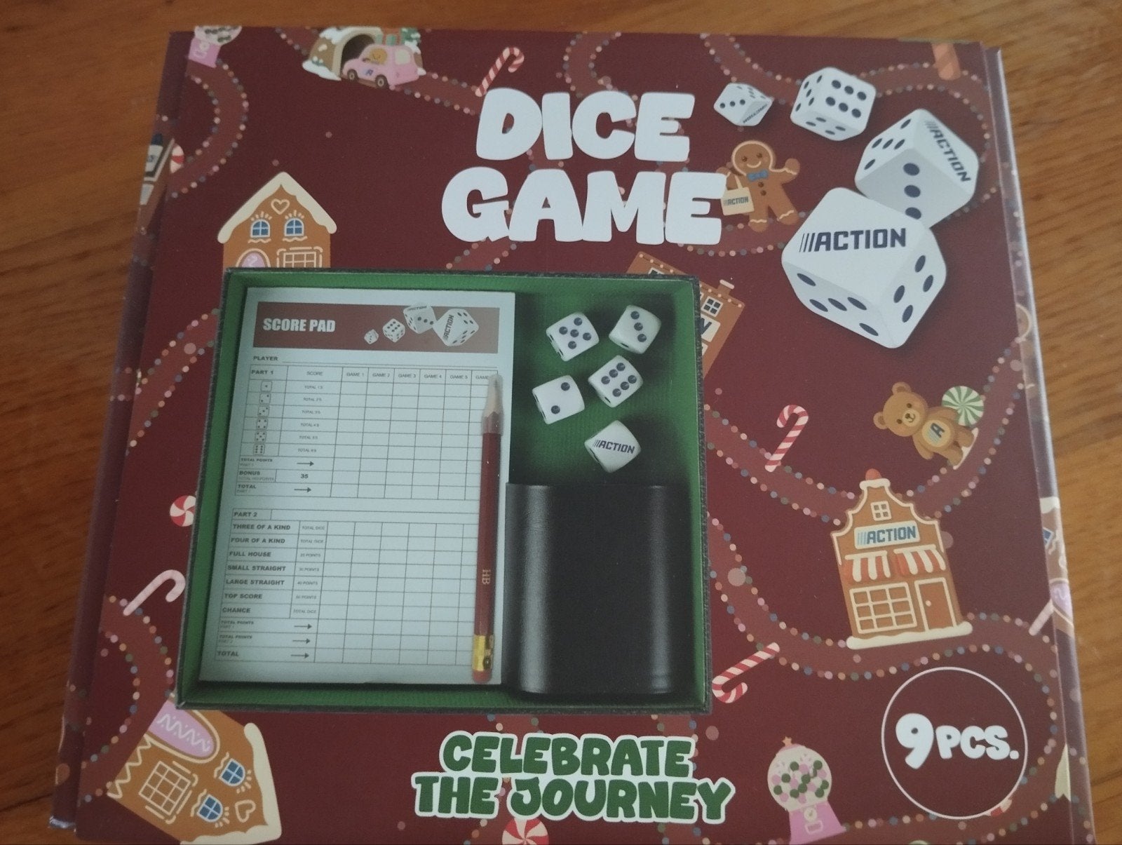 NIEUW compleet 9-delig dice game - dobbelspel - yathzee, Ophalen of Verzenden, Nieuw