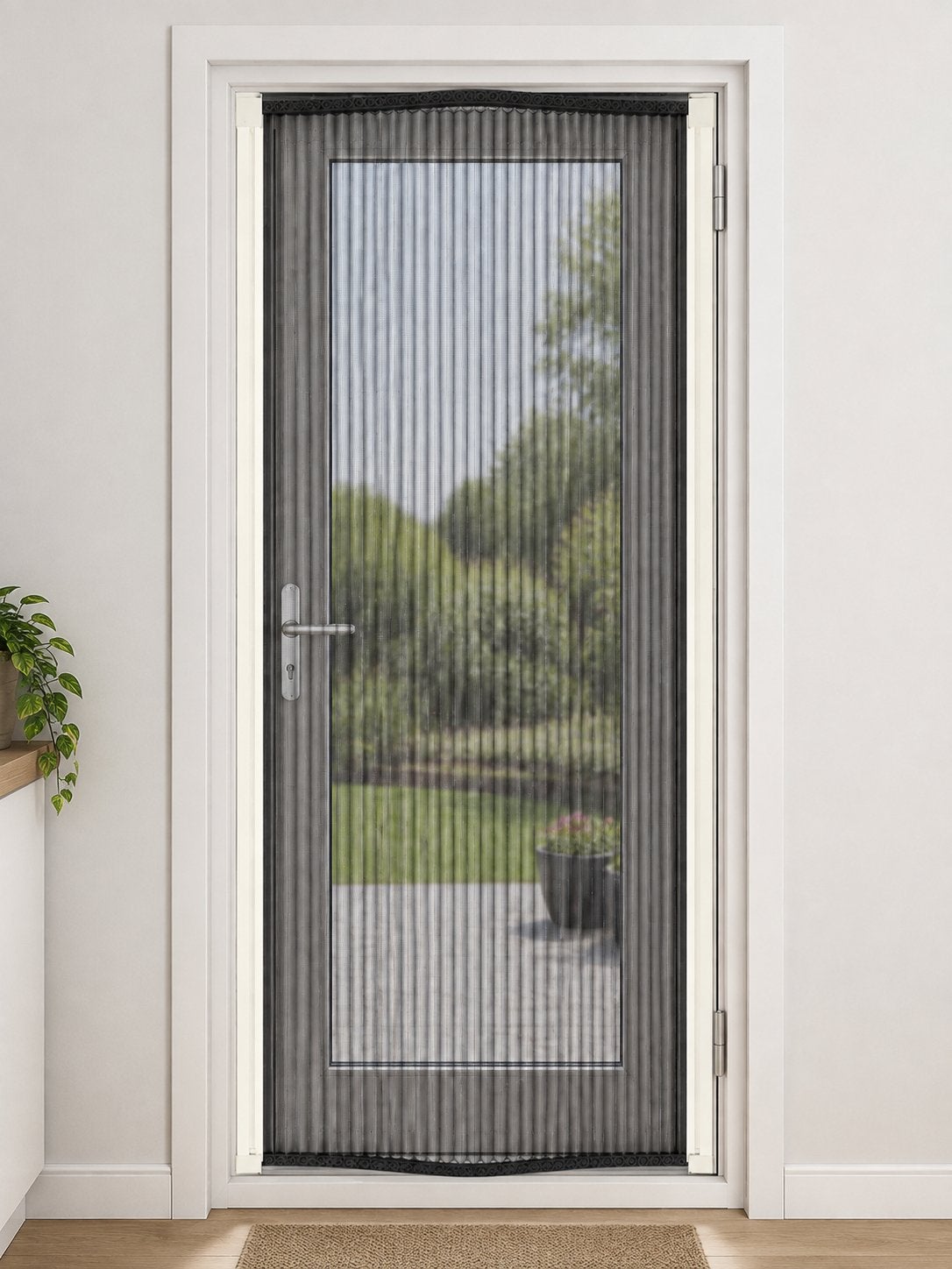 Hordeur plissé 230x101 cm - Insectenwering, Doe-het-zelf en Verbouw, Deuren en Horren, 100 tot 120 cm, 215 cm of meer, Hordeur