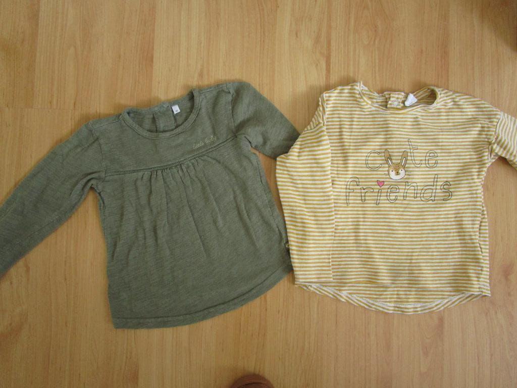H&M + Zeeman maat 86 - twee leuke shirts, Gebruikt, Meisje, Ophalen of Verzenden, H&M + Zeeman