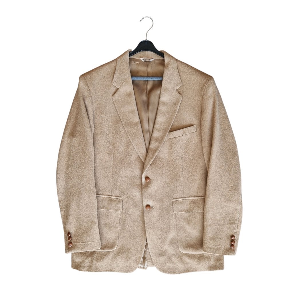 John Keith for Kauffman's vintage colbert 100% wol USA, Maat 52/54 (L), Z, Z, Beige