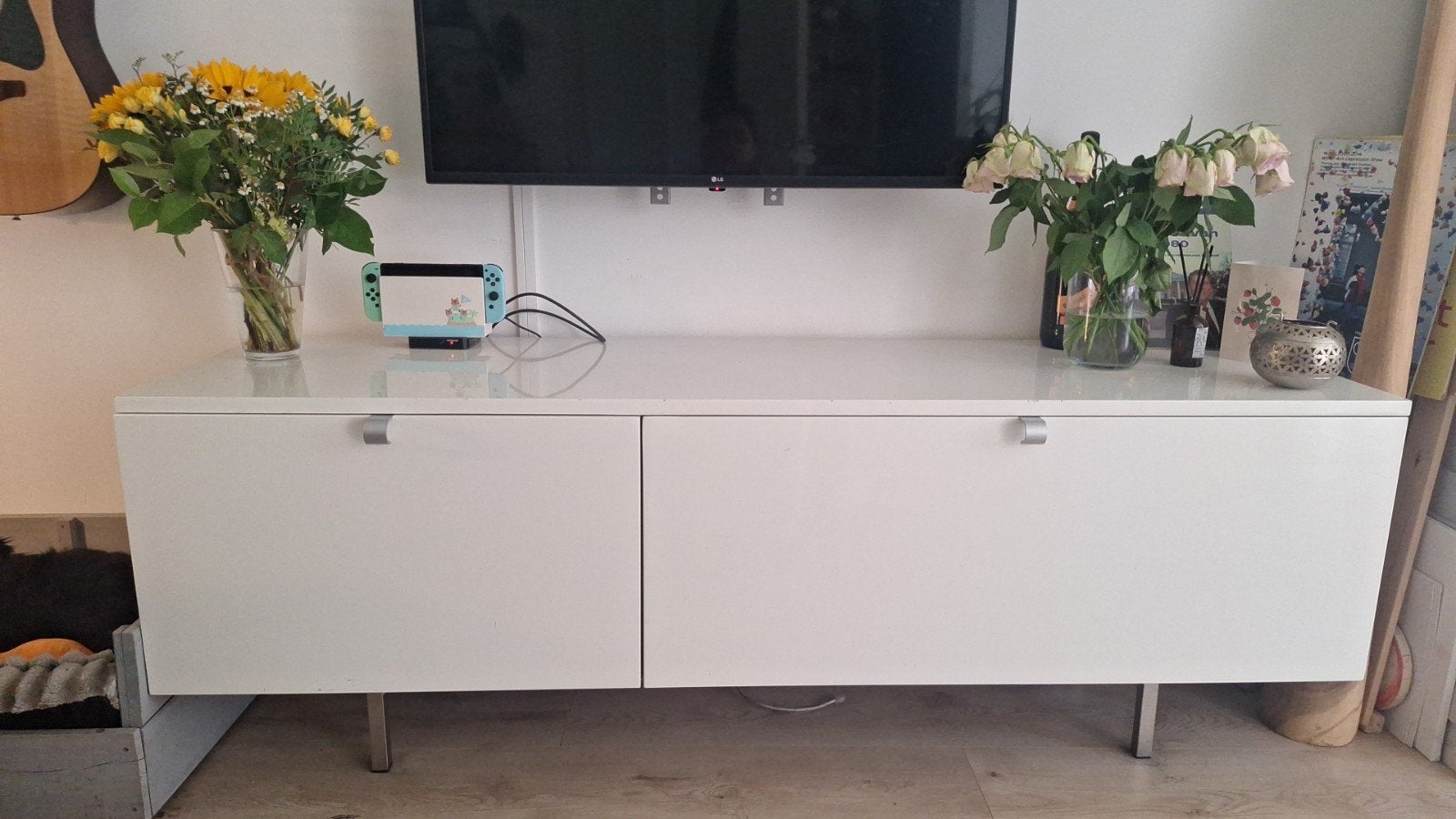 Interlübke Wit TV-meubel / dressoir – 180 cm breed, Ophalen, Gebruikt, 150 tot 200 cm, Minder dan 100 cm