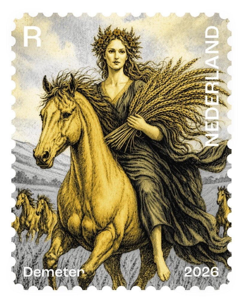 PostNL crypto stamp Demeter 2026 Geel, Verzenden, Postfris