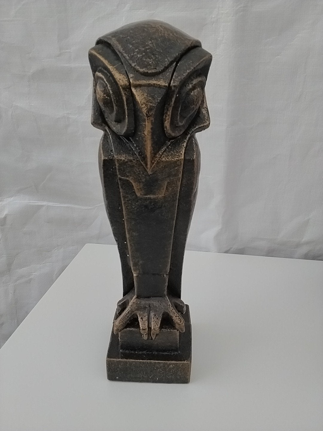 Decoratieve Uil Sculptuur - Art Deco Stijl, Antiek en Kunst, Art deco, Ophalen of Verzenden, Gepatineerd, 20 - 50 cm