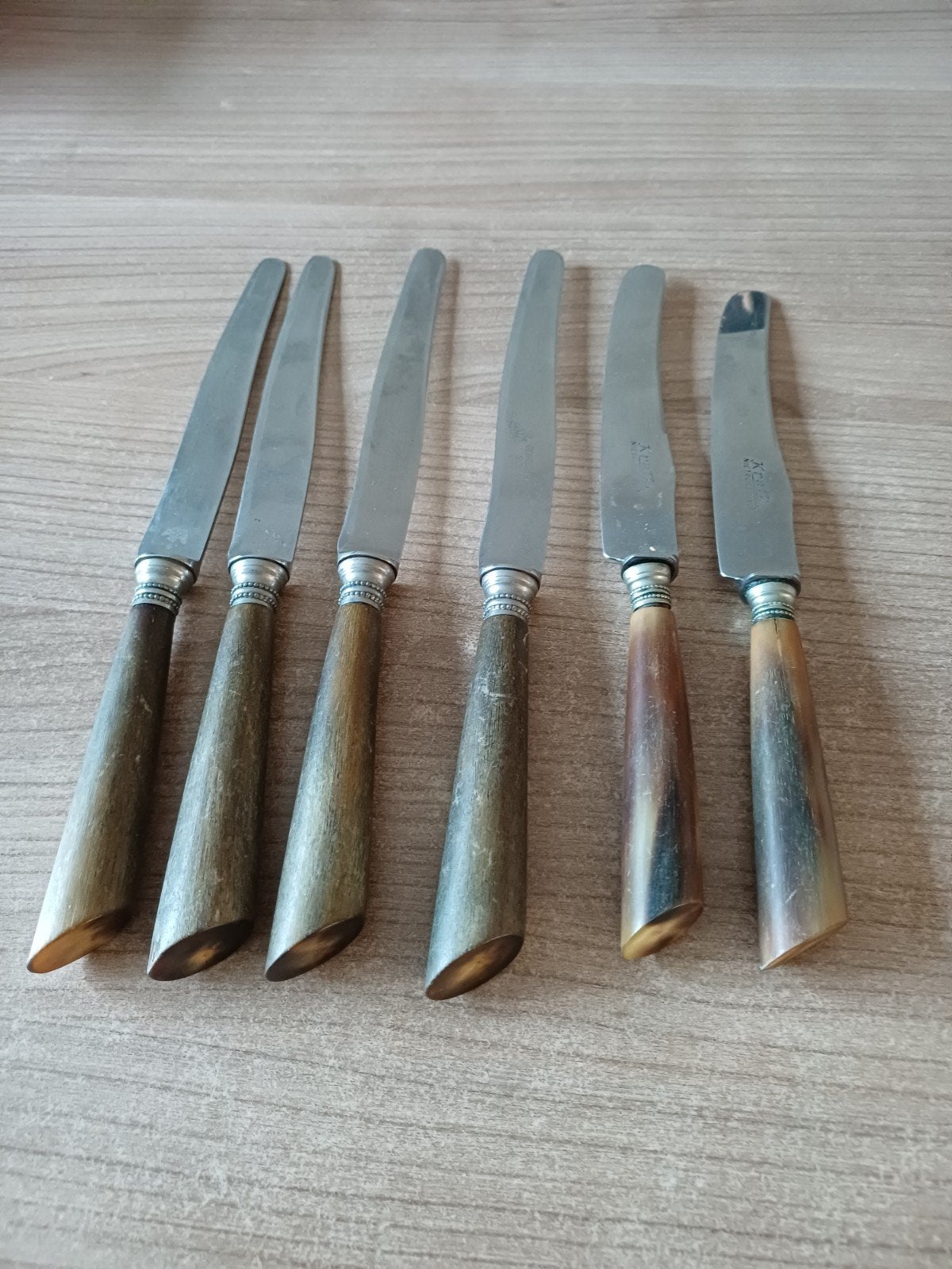 Antieke messen: 4x Gebruder Bekker Solingen, 2x Kratz, Antiek en Kunst, Antiek | Bestek, Ophalen of Verzenden