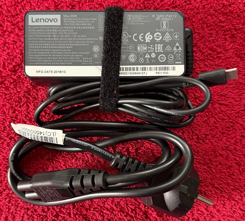 Lenovo 65W USB-C Power Adapter, Computers en Software, Laptop-opladers, Ophalen, Zo goed als nieuw, Lenovo origineel