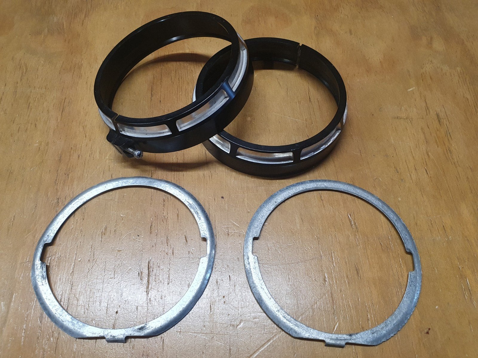 Harley Davidson Mistlamp ringen - zwart aluminium gefreesd, Ophalen of Verzenden, Gebruikt