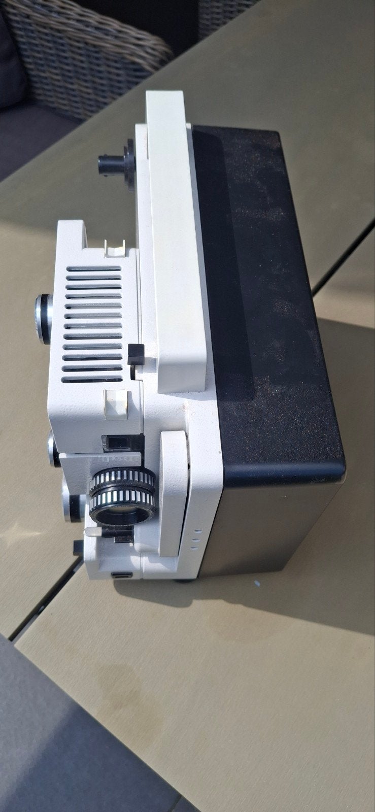 Eumig Mark 610 D Super 8 filmprojector met koffer, Ophalen of Verzenden, Gebruikt, Met scherm