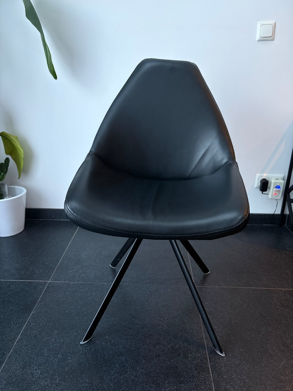 Goossens echte leren eetkamerstoelen 6 stuks, Ophalen, Zo goed als nieuw, Zwart, Vijf, Zes of meer stoelen