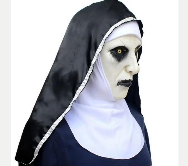 The Nun full face latex horror masker incl hoofddoek, Ophalen of Verzenden, Nieuw, Halloween of Griezel