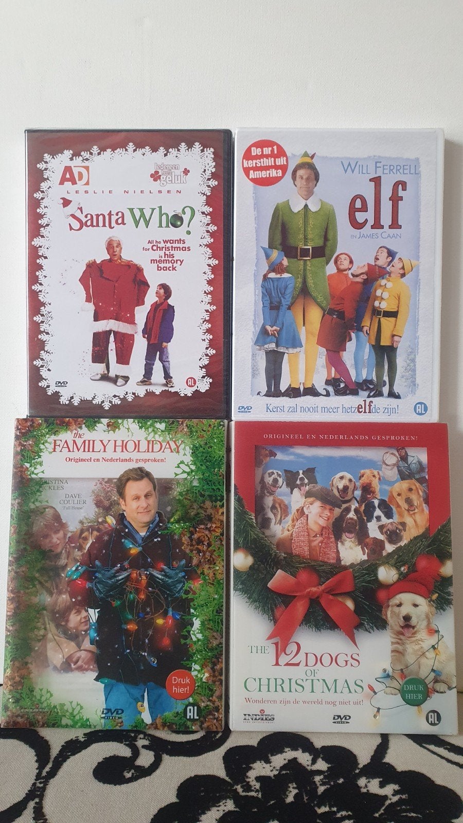 4 Kerstfilms DVD: Santa Who?, Family Holiday, 12 Dogs Christ, Cd's en Dvd's, Dvd's | Kinderen en Jeugd, Alle leeftijden, Ophalen of Verzenden