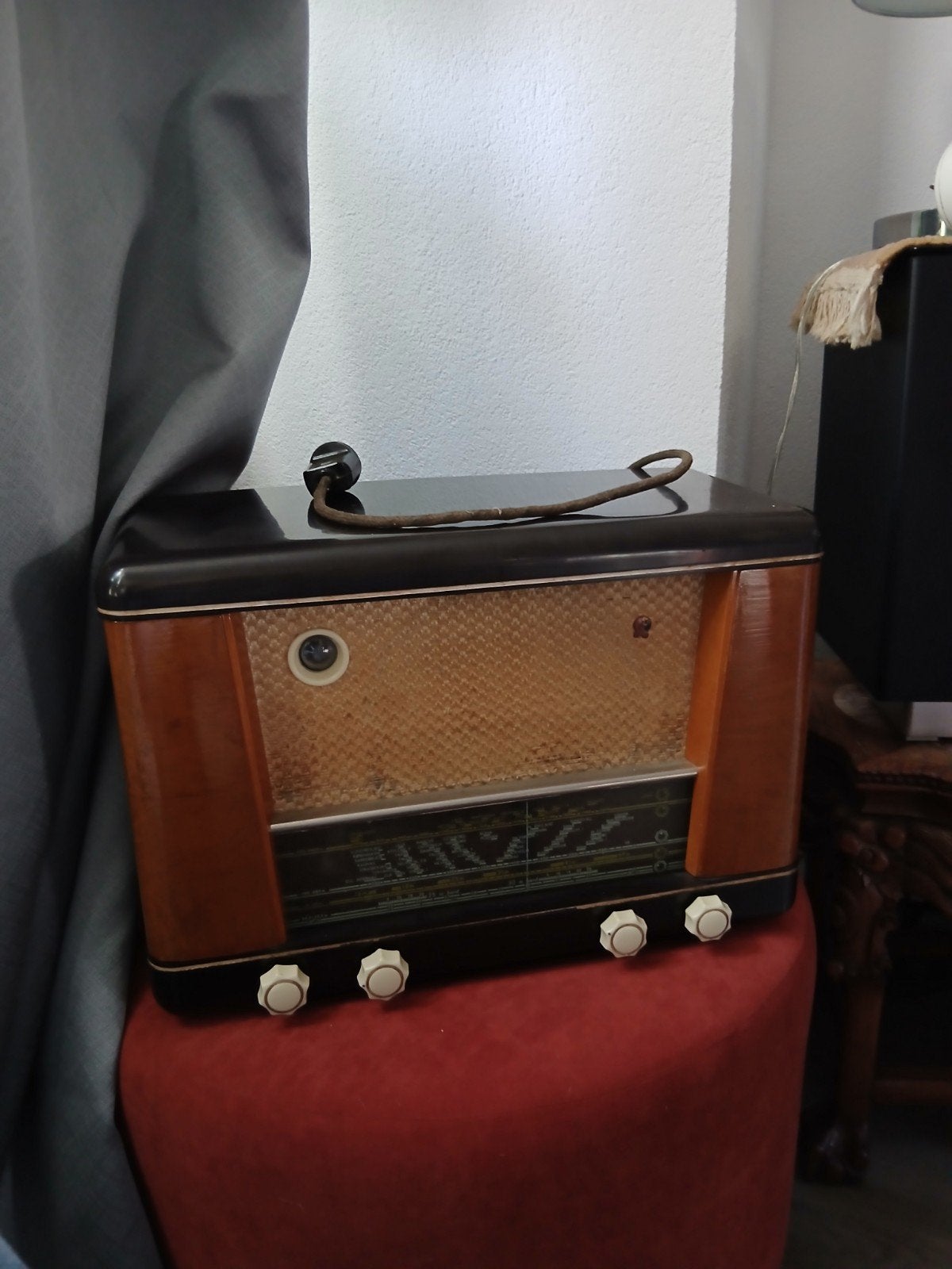 klassieke buizen radio merk n.s.f.jaren 50 handige harry., Ophalen of Verzenden, Gebruikt, 120-bas, Overige merken