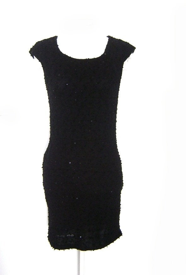 glitter Pailletten stretch jurk gothic punk rock party sexy, Maat 38/40 (M), Verzenden, Zwart, Zo goed als nieuw
