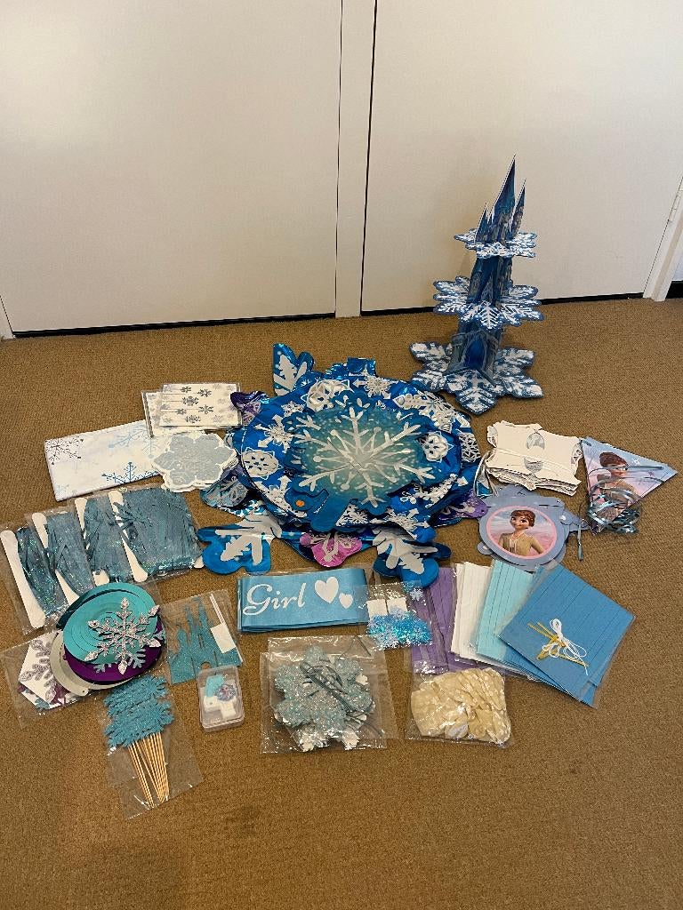 Mega groot verjaardagspakket Frozen - 115 delig, Ophalen of Verzenden, Nieuw, Versiering, Verjaardag
