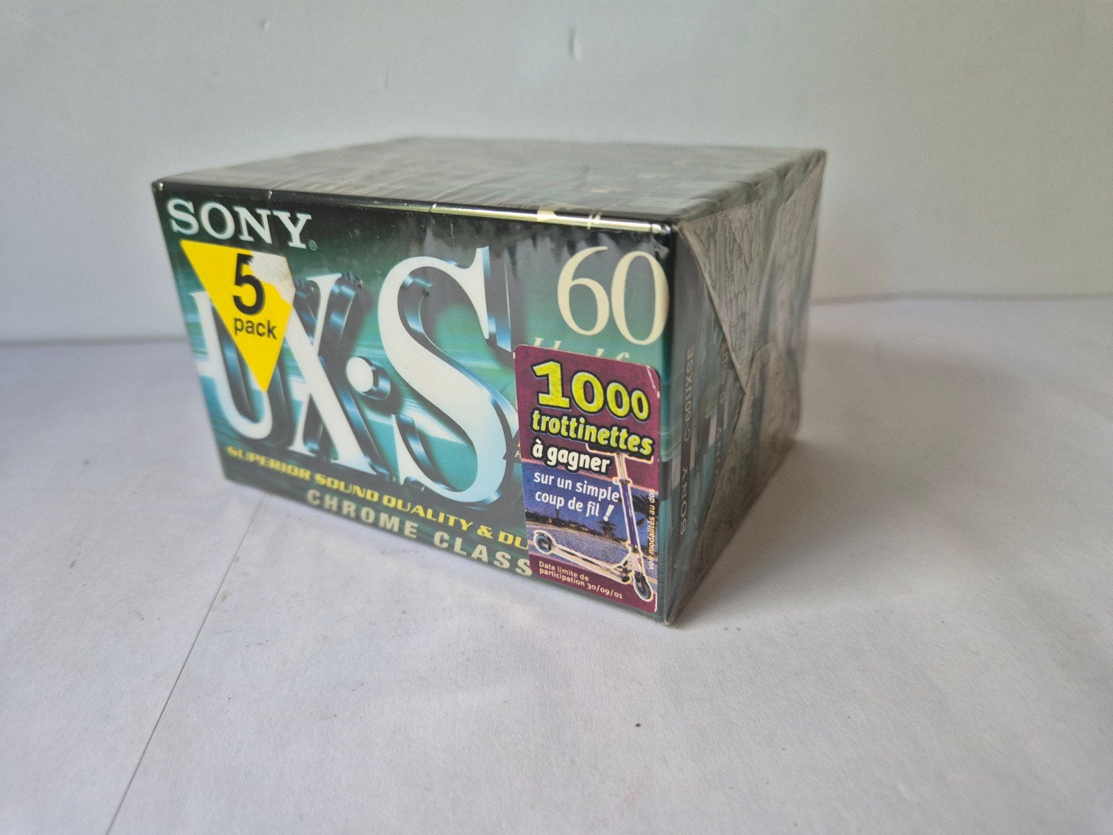 5x Nieuwe Sony UX-S 60 Chrome Class Cassettebandjes (5-pack), 2 t/m 25 bandjes, Overige genres, Ophalen of Verzenden, Nieuw in verpakking