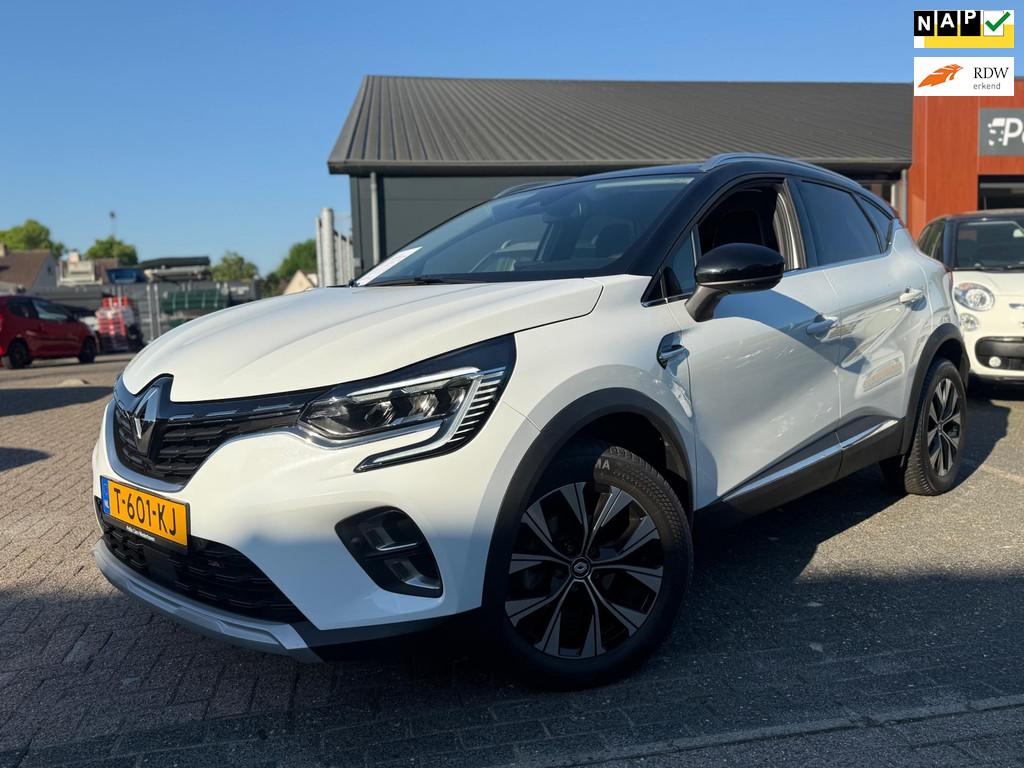 Renault CAPTUR 1.0 TCe 90 Equilibre*Btw*9.3 Groot Navigatie*, Voorwielaandrijving, Gebruikt, Leder en Stof, Wit
