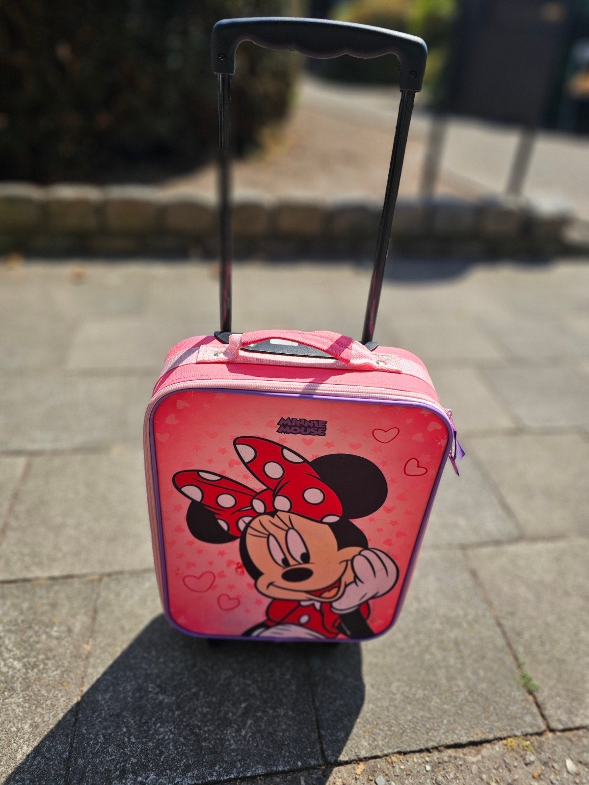 Minnie Mouse Kinderkoffer met Wieltjes - Roze, Sieraden, Tassen en Uiterlijk, Ophalen of Verzenden, Zo goed als nieuw