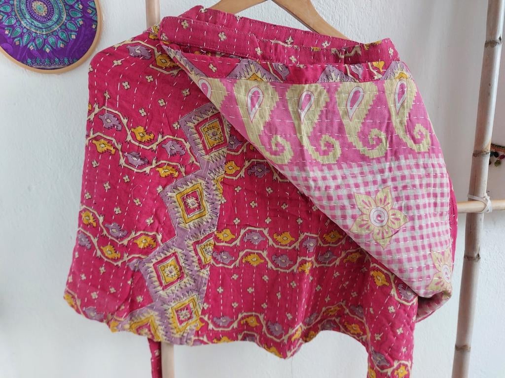 Kantha wikkelrokjes uit India, Kleding | Dames, Maat 38/40 (M), India, Overige kleuren, Verzenden