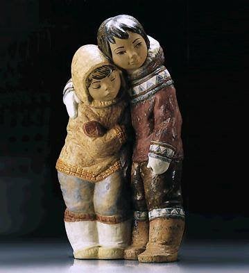 Lladro Eskimo paar, Ophalen of Verzenden, Zo goed als nieuw, Mens