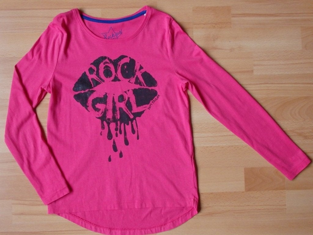 Longsleeve "Rock Girl" van Tom Tailor maat 152, Gebruikt, Meisje, Shirt of Longsleeve, Ophalen