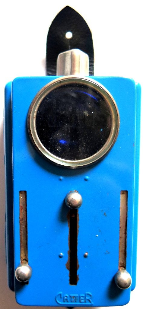 signaallantaarn CATTER, blauw  - met switch voor groen of, Antiek en Kunst, Curiosa en Brocante, Ophalen of Verzenden