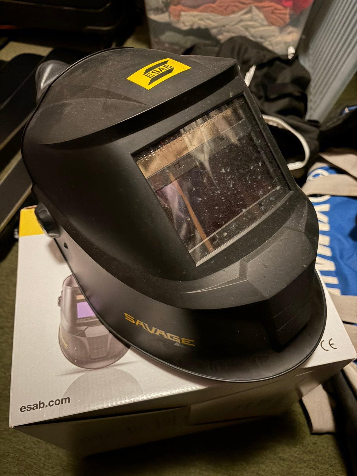 Esab lashelm + lucht unit, Doe-het-zelf en Verbouw, Gereedschap | Lasapparaten, Ophalen, Zo goed als nieuw, Minder dan 150 ampère
