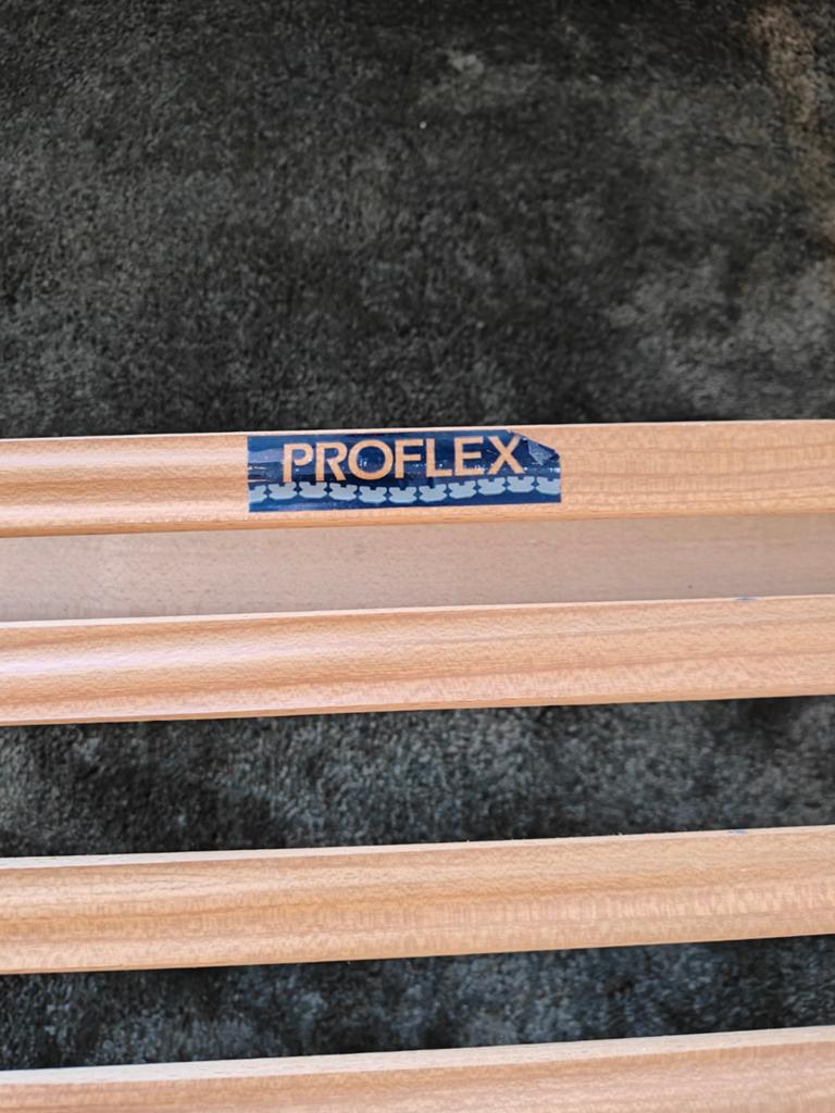 Proflex lattenbodem 90x200 cm met verstelbaar hoofdeinde, Ophalen, 90 cm, Eenpersoons, Bruin