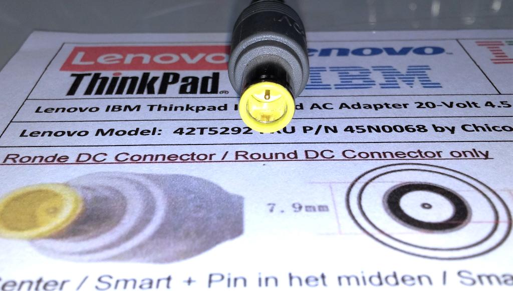 Lenovo ADLX90NLT3A 20V 4.5A 90W 65W Thinkpad Adapter 45N0305, Ophalen of Verzenden, Zo goed als nieuw, Lenovo
