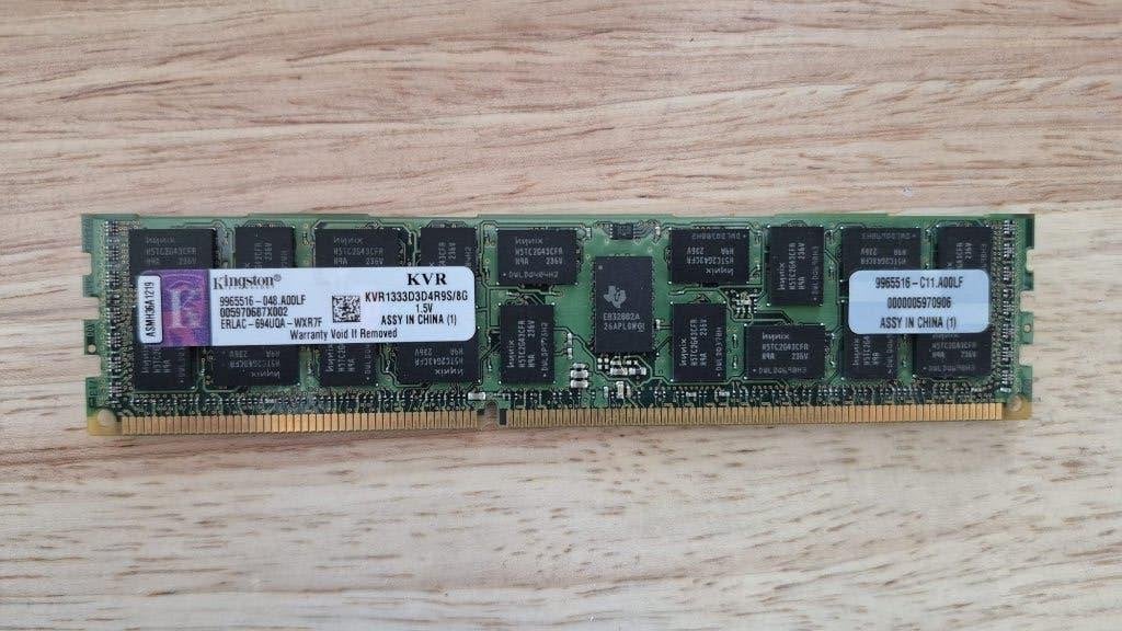 Kingston 8GB DDR3 1333MHz ECC REG, Server, Eu_technical@kingston.eu, 8 GB, DDR3