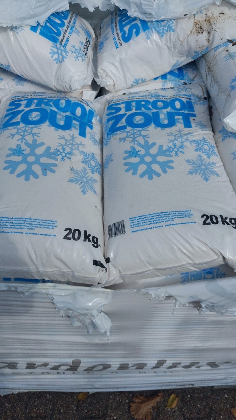 partij 200 x Strooizout 20 kg - Effectief tegen gladheid, Ophalen of Verzenden, Nieuw