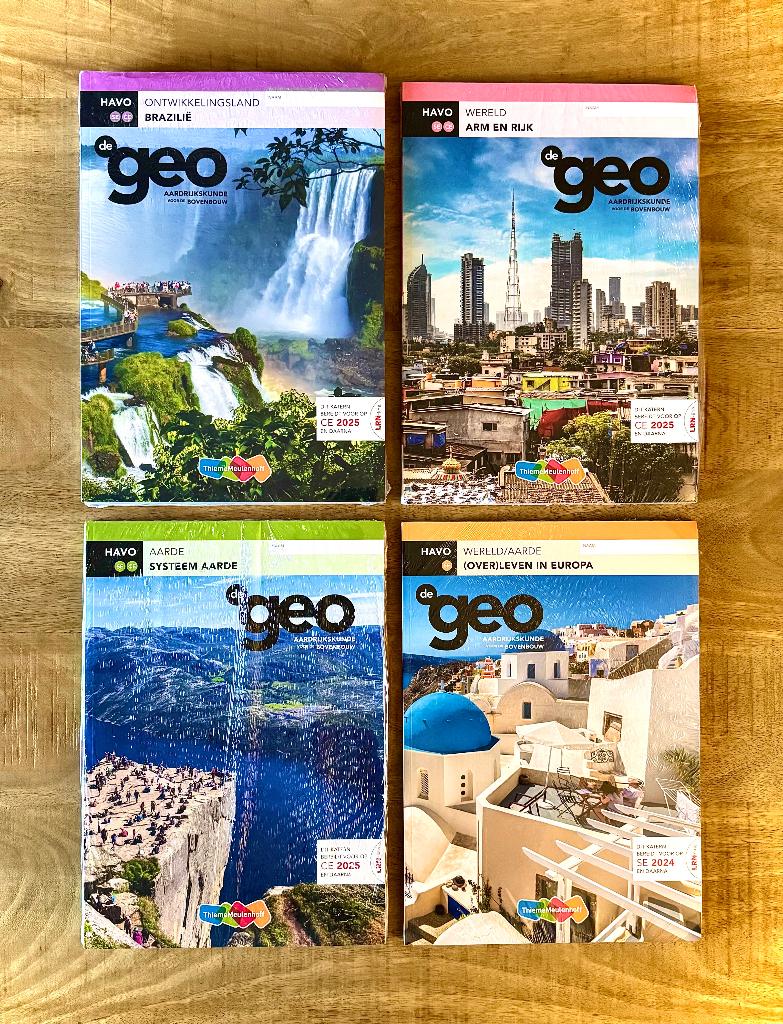 De Geo Aardrijkskunde HAVO 4 en HAVO 5. Nieuwste edities., Boeken, Ophalen of Verzenden, Aardrijkskunde, HAVO, Nieuw