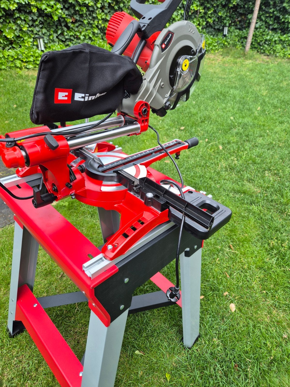 EINHELL AFKORT-/VERSTEKZAAG TC-SM 2131/1 incl. Zaagtafel, Ophalen, 70 mm of meer, Einhell, Zo goed als nieuw