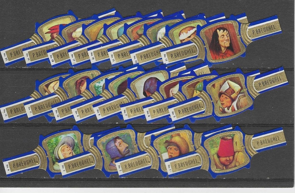 reeks 734  breughel   1-20  sigarenbanden, Ophalen of Verzenden, Zo goed als nieuw, Sigarenbandjes