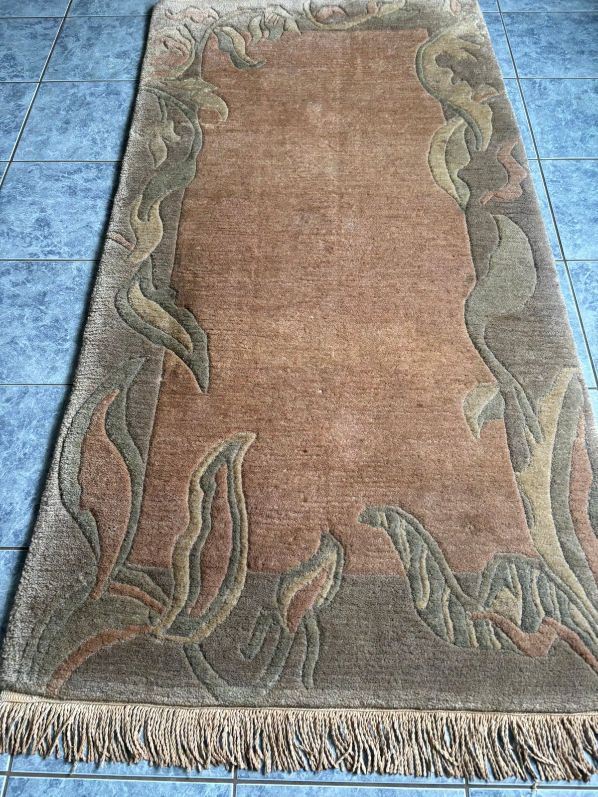 Vloerkleed wollen 160x75 cm nu voor 25 euro., Blauw, Zo goed als nieuw, 150 tot 200 cm, Rechthoekig