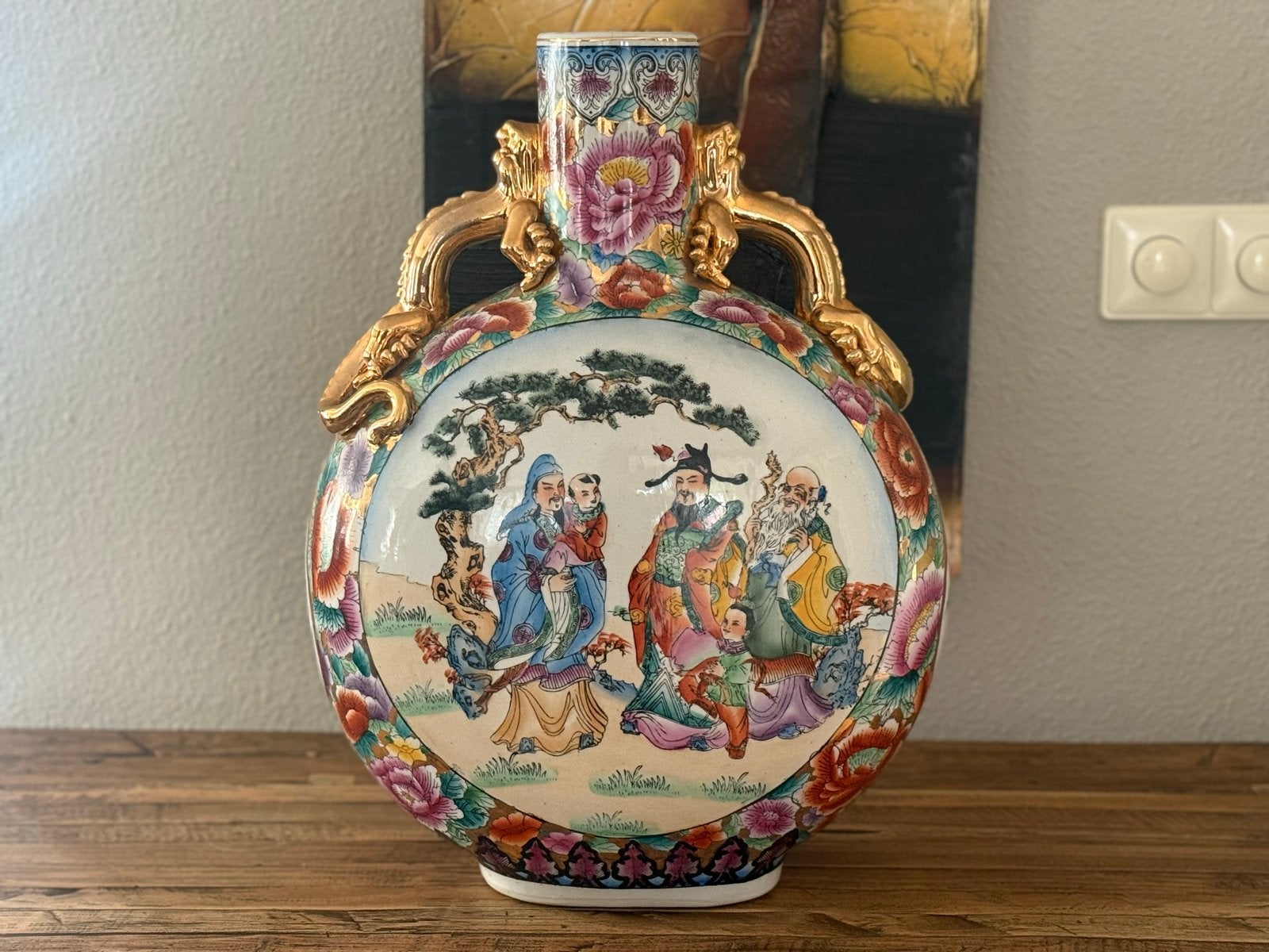 Antieke Chinese Porseleinen Vaas met Scènes, Antiek en Kunst, Antiek | Vazen, Ophalen