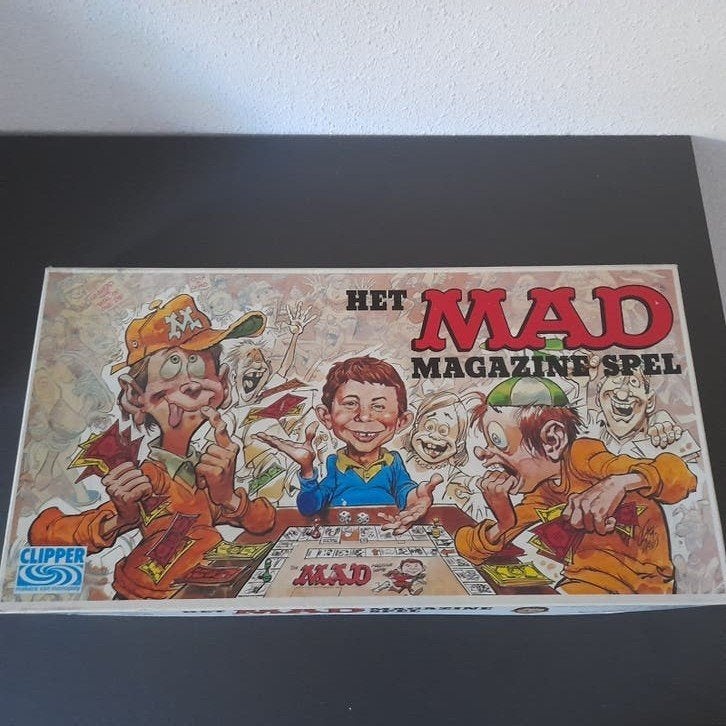 het MAD Magazine spel 1979, Drie of vier spelers, Ophalen of Verzenden, Gebruikt, Clipper, makers van monopoly