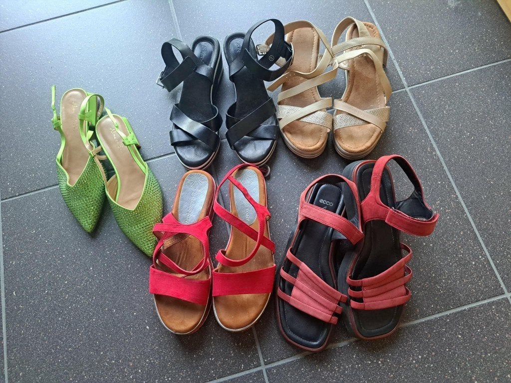 Diverse sandalen en slingbacks - Maat 41, Kleding | Dames, Schoenen, Overige kleuren, Zo goed als nieuw, Sandalen of Muiltjes