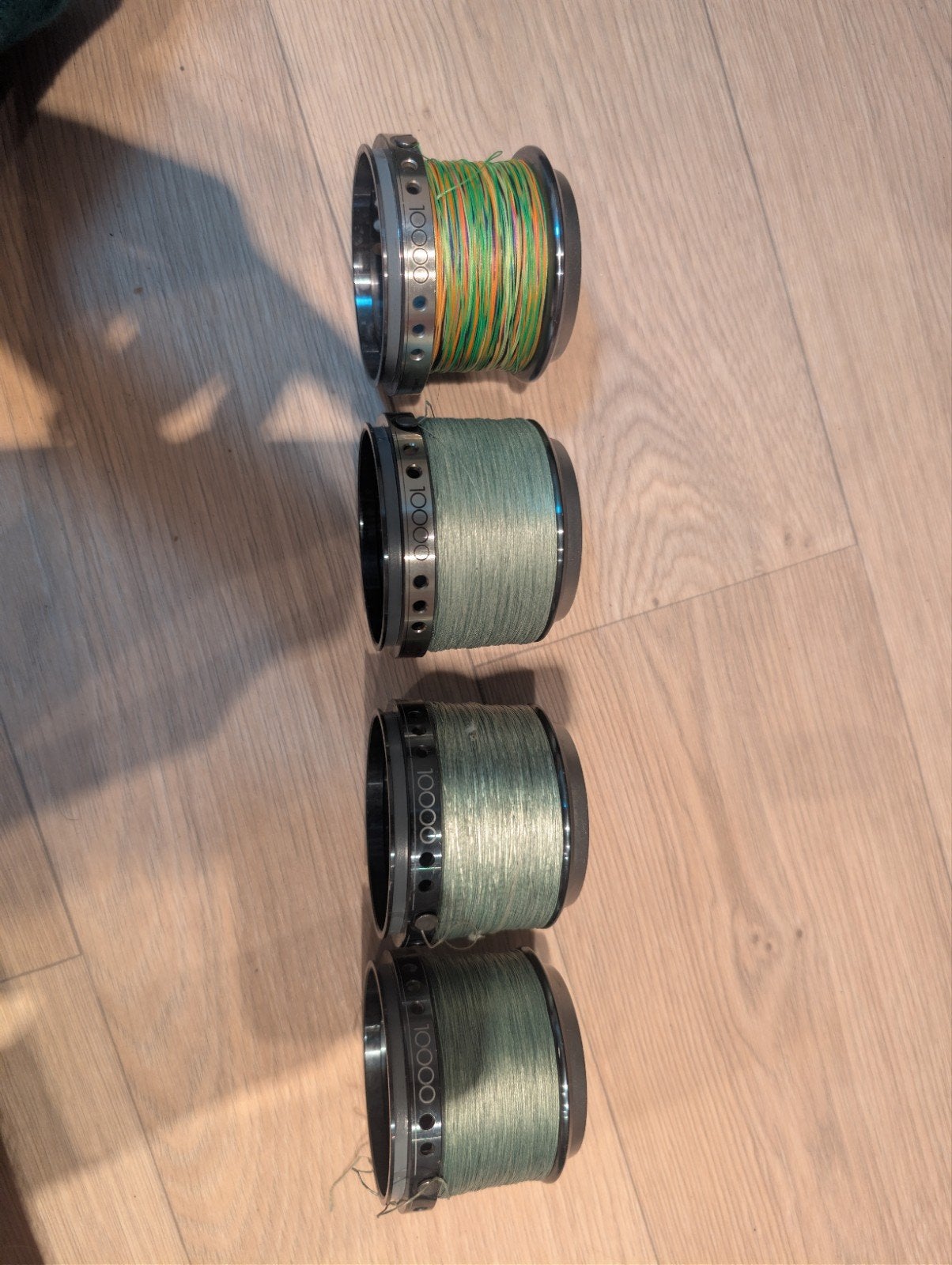 4x Shimano super ultegra 10000 spoelen, Watersport en Boten, Verzenden, Gebruikt, Molen