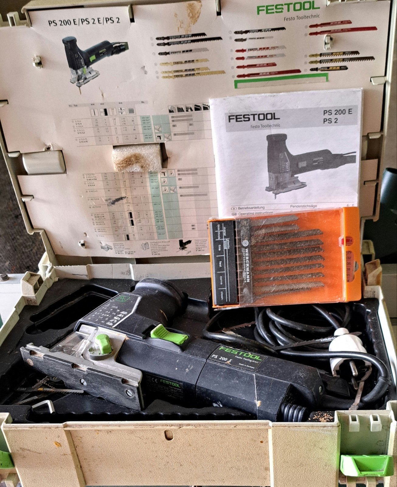 Festool Decoupeerzaag PS 200 E met accessoires, Ophalen, Gebruikt, Decoupeerzaag, Festool