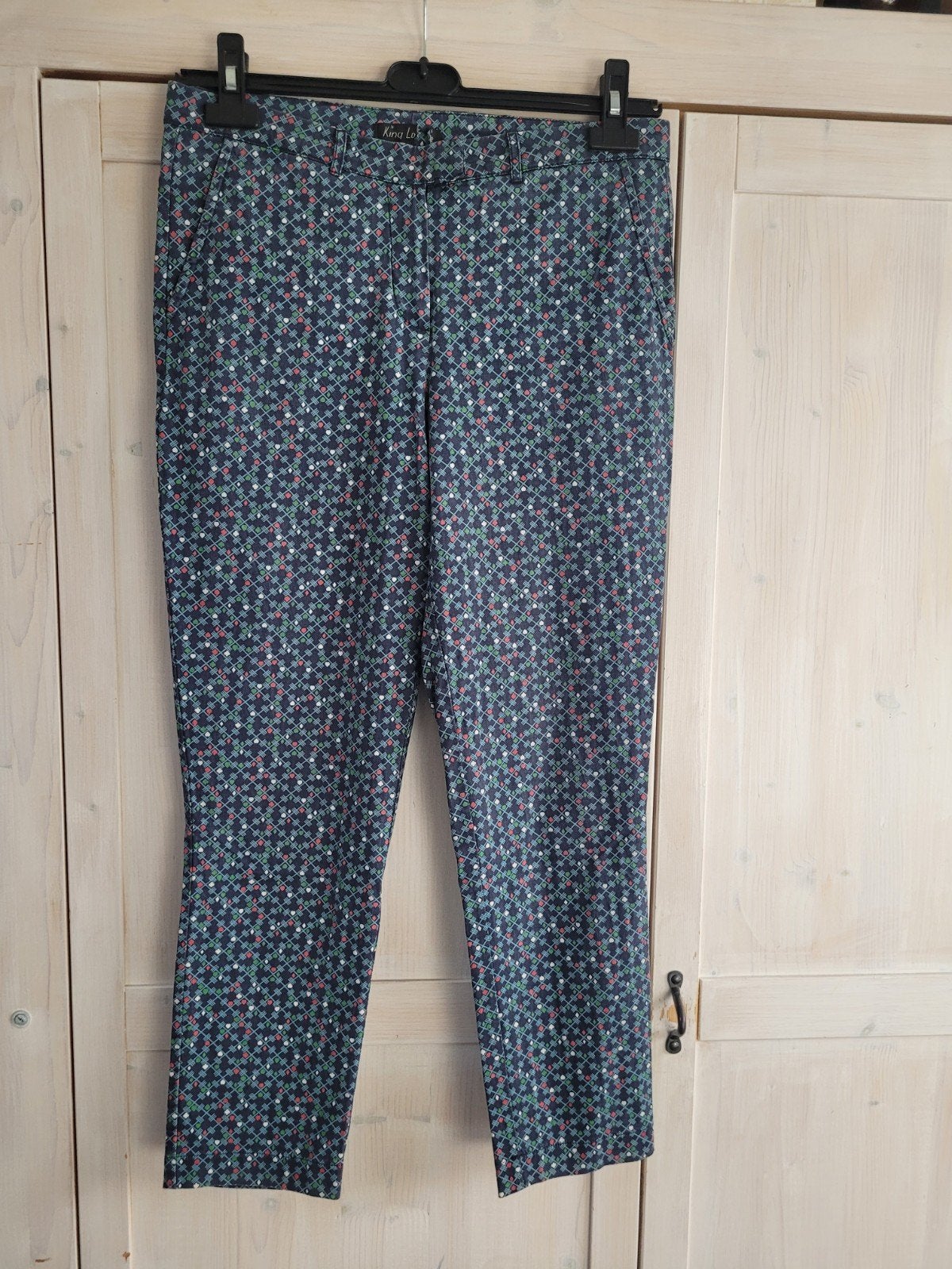 3 kwart broek King Louie maat 38 blauw met motief, Kleding | Dames, Broeken en Pantalons, Maat 38/40 (M), Blauw, Ophalen of Verzenden