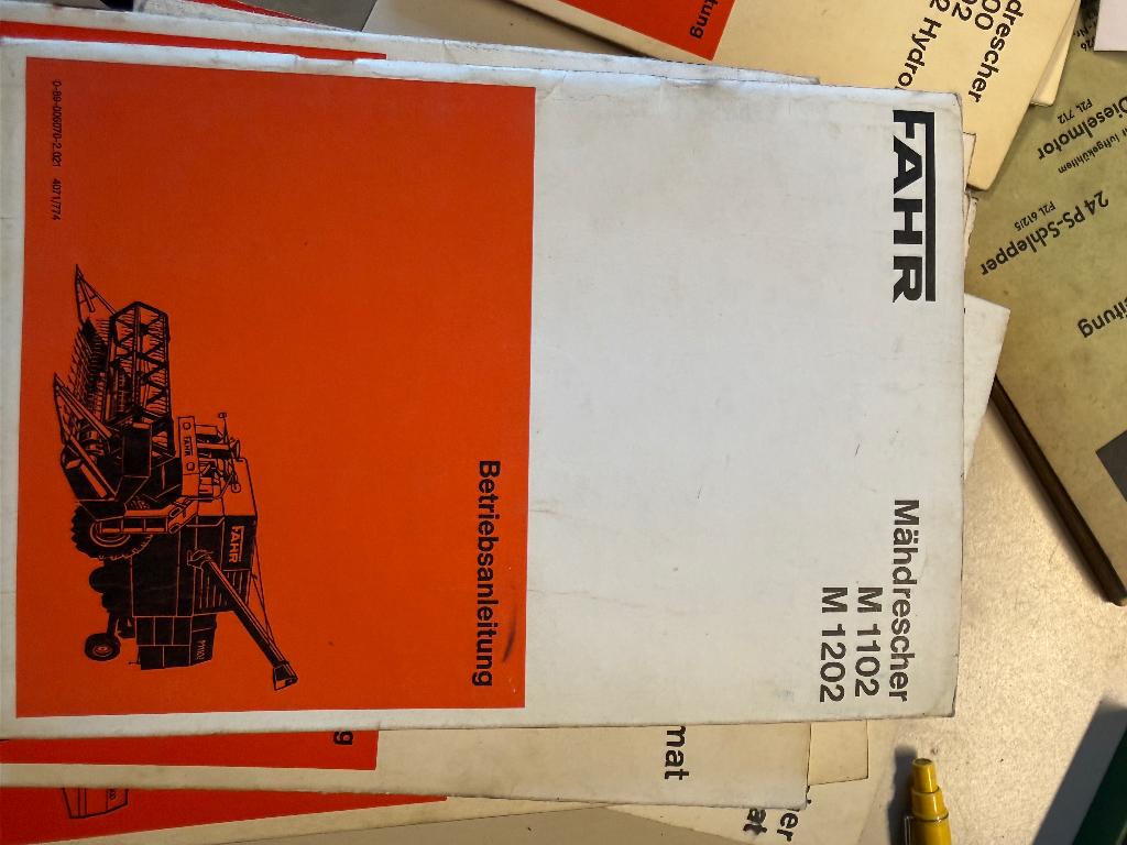 Bedienings handleiding fahr 1102/1202 combine, Ophalen of Verzenden
