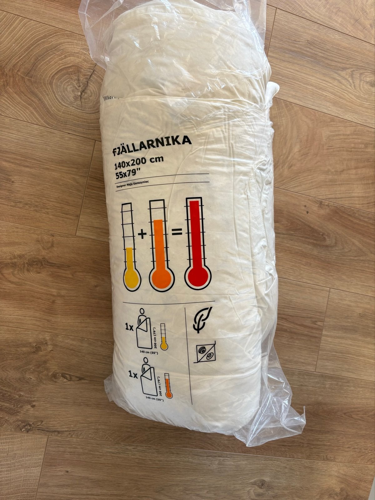 IKEA FJÄLLARNIKA Dekbed 140x200 cm - Nieuw, Ophalen, Eenpersoons, Wit, Overige materialen