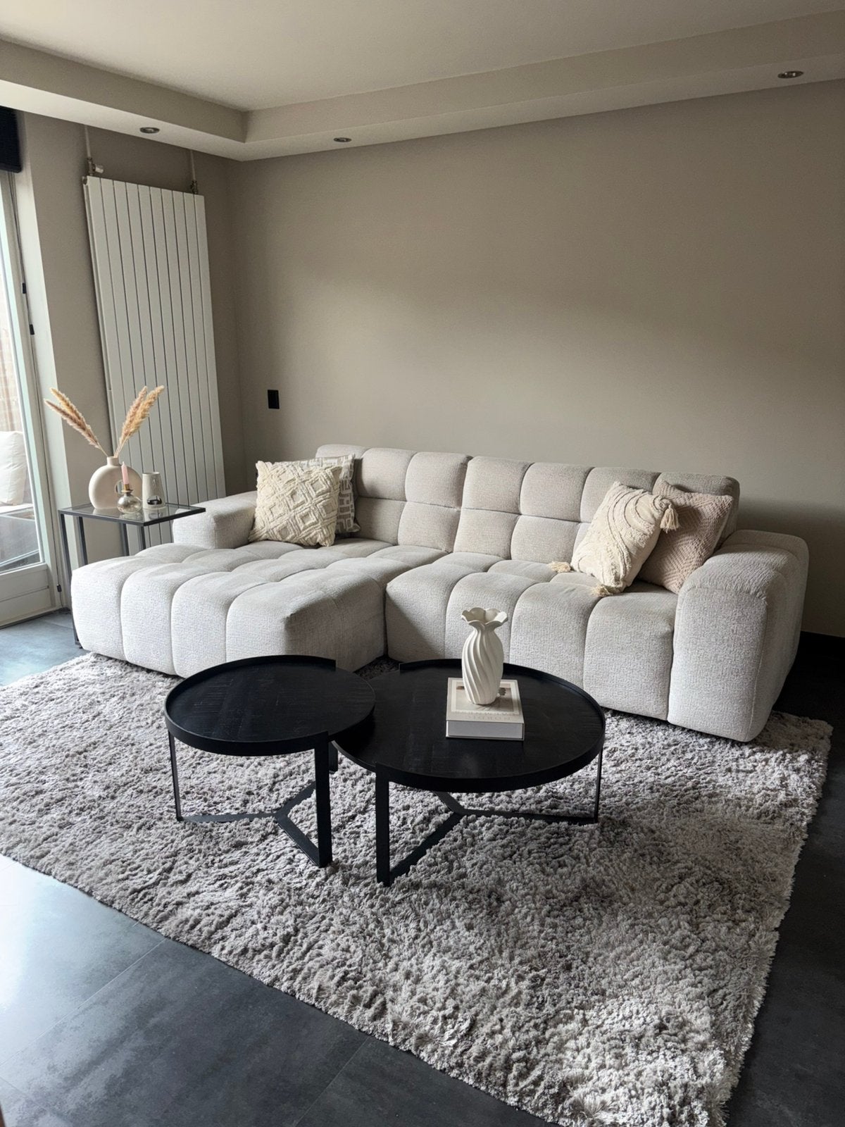 Husky hoekbank De Bommel | beige | 278 x 150 cm, Ophalen, Zo goed als nieuw, Stof