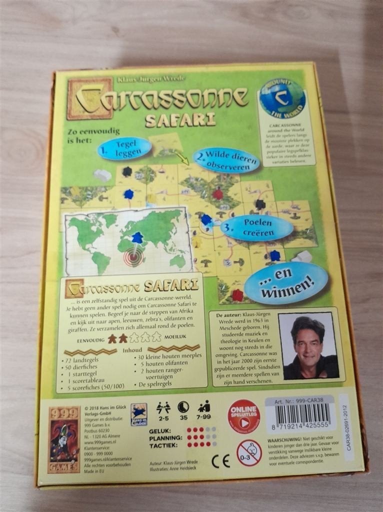 Carcassonne safari - s1646, Hobby en Vrije tijd, Gezelschapsspellen | Bordspellen, Verzenden, Zo goed als nieuw