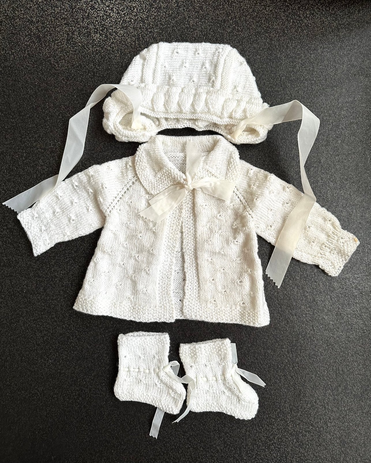 Vintage jaren ‘70 3-delig doopsetje/babysetje, Verzenden, Nieuw, Jongetje of Meisje