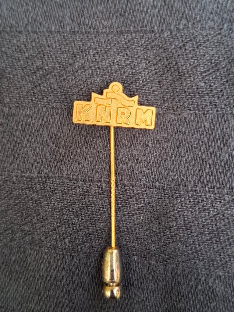 Vintage Goudkleurige KNRM Pin / Speldje, Ophalen of Verzenden, Zo goed als nieuw, Overige onderwerpen